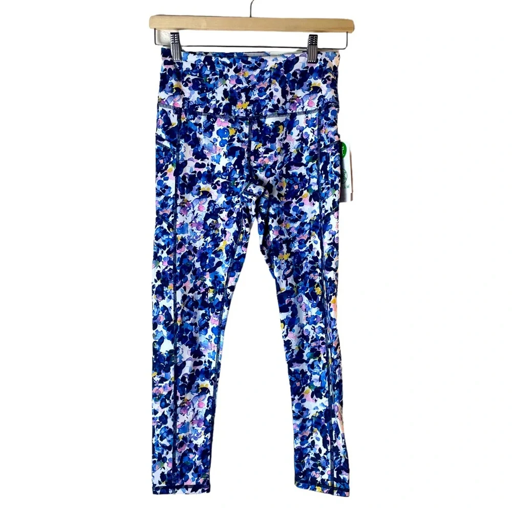 Gaiam purple capri leggings with‎ pockets XS